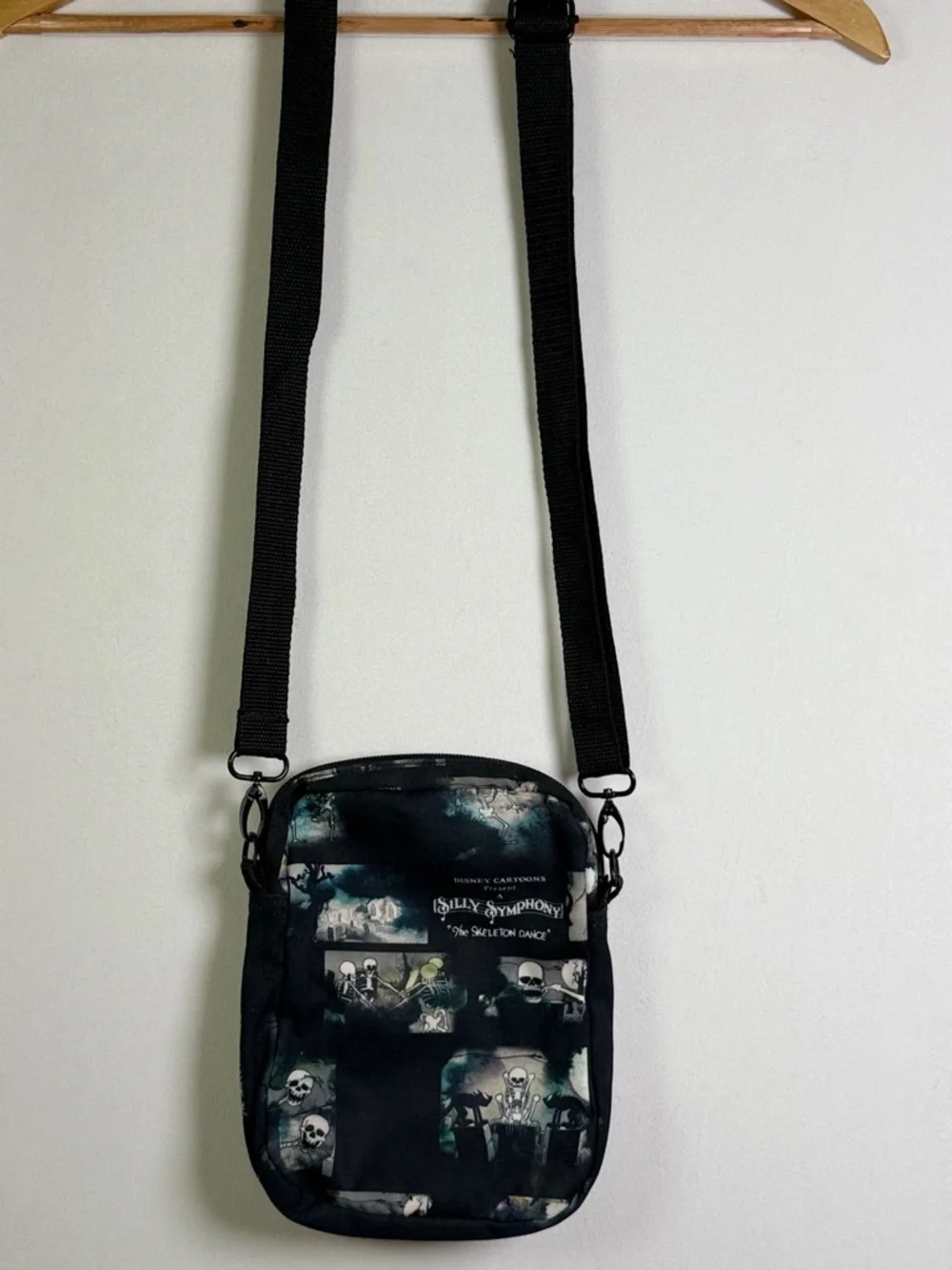 Disney Skeleton Dance Crossbody Bag Purse Silly Symphony Halloween Goth - Picture 3 of 11